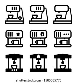 coffee maker icon isolated sign symbol vector illustration - Collection of high quality black style vector icons

