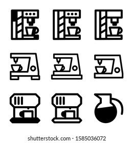 coffee maker icon isolated sign symbol vector illustration - Collection of high quality black style vector icons
