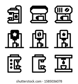 coffee maker icon isolated sign symbol vector illustration - Collection of high quality black style vector icons
