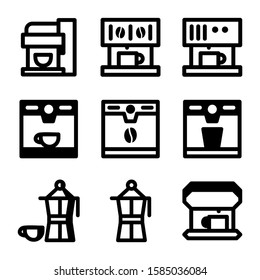 coffee maker icon isolated sign symbol vector illustration - Collection of high quality black style vector icons
