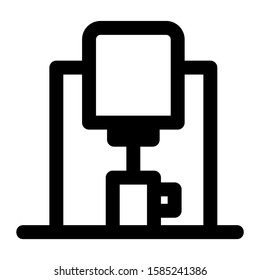 coffee maker icon isolated sign symbol vector illustration - high quality black style vector icons
