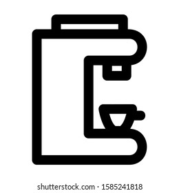 coffee maker icon isolated sign symbol vector illustration - high quality black style vector icons
