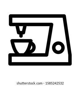 coffee maker icon isolated sign symbol vector illustration - high quality black style vector icons
