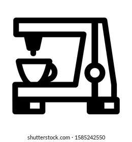coffee maker icon isolated sign symbol vector illustration - high quality black style vector icons
