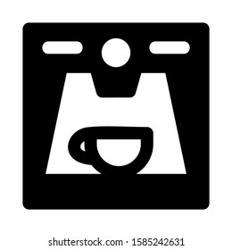 coffee maker icon isolated sign symbol vector illustration - high quality black style vector icons
