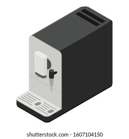Coffee maker icon. Isometric of coffee maker vector icon for web design isolated on white background