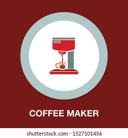 Coffee Maker Icon - Kitchen Coffee Machine - Espresso