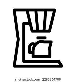 coffee maker icon or logo isolated sign symbol vector illustration - high quality black style vector icons
