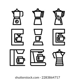 coffee maker icon or logo isolated sign symbol vector illustration - Collection of high quality black style vector icons
