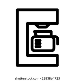 coffee maker icon or logo isolated sign symbol vector illustration - high quality black style vector icons
