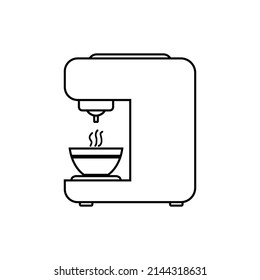 Coffee maker icon on white background. Vector illustration.