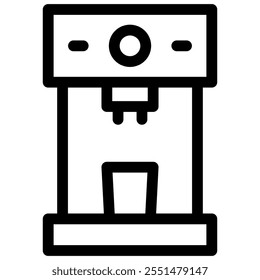 coffee maker icon with outline style