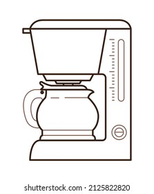 coffee maker icon over white