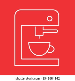 Coffee maker icon, stock vector illustration, EPS10.