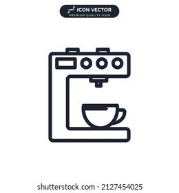 coffee maker icon symbol template for graphic and web design collection logo vector illustration