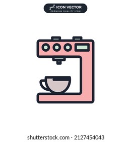 coffee maker icon symbol template for graphic and web design collection logo vector illustration