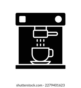 Kaffeemaschine Symbol, Vektordesign-Vorlage auf weißem Hintergrund