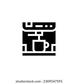 coffee maker icon vector graphic with colors