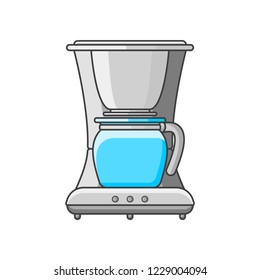 Coffee maker icon. Vector illustration on white background