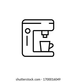 coffee maker icon vector illustration outline style design. isolated on white background