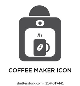 Coffee maker icon vector isolated on white background for your web and mobile app design, Coffee maker logo concept
