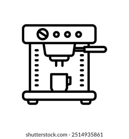 coffee maker icon vector in line style