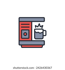 Coffee Maker icon. vector.Editable stroke.linear style sign for use web design,logo.Symbol illustration.