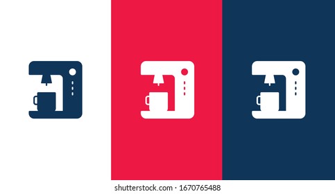 Coffee maker icon for web and mobile