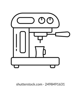 coffee maker icon with white background vector stock illustration