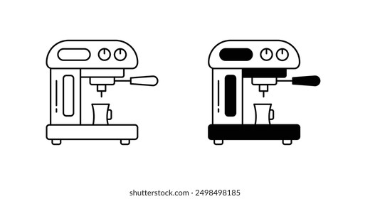 coffee maker icon with white background vector stock illustration