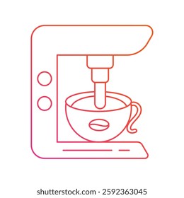 coffee maker icon with white background vector stock illustration