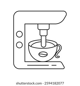 coffee maker icon with white background vector stock illustration