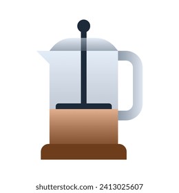 Coffee maker icons, minimalist vector illustration and transparent graphic element. Isolated on white background