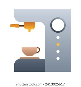 Coffee maker icons, minimalist vector illustration and transparent graphic element. Isolated on white background