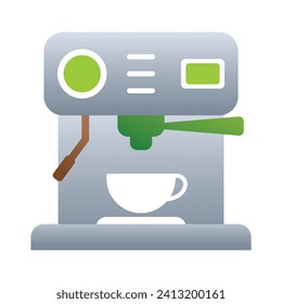 Coffee maker icons, minimalist vector illustration and transparent graphic element. Isolated on white background