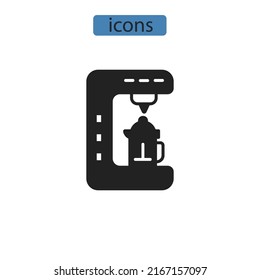 coffee maker icons  symbol vector elements for infographic web