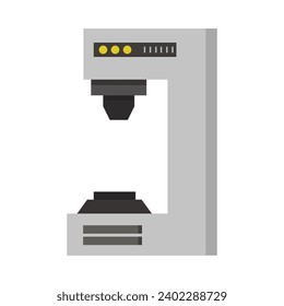 Coffee maker illustrated on white background