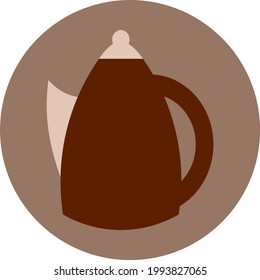 Coffee maker, illustration, on a white background.