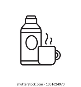 Coffee Maker illustration style outline icon. EPS 10 File