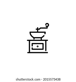 Coffee Maker incomplete line art icon template