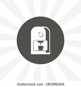 coffee maker isolated solid vector icon on white background