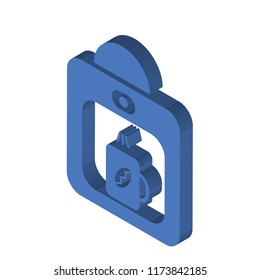 Coffee maker isometric left top view 3D icon