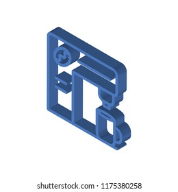 Coffee maker isometric left top view 3D icon