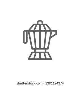 Coffee maker, Italy icon. Element of Italy icon. Thin line icon for website design and development, app development. Premium icon