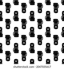 Coffee maker jug pattern seamless background texture repeat wallpaper geometric vector