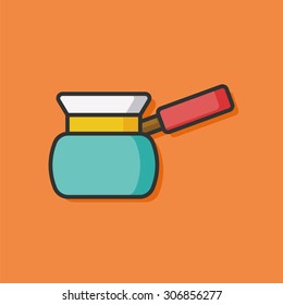 coffee maker kettle color line icon