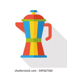 coffee maker kettle flat icon