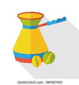 coffee maker kettle flat icon