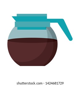 Coffee maker kettle glass vector illustration graphic design