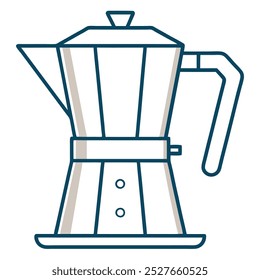 Coffee Maker Line Art Vector.